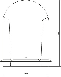 Mixline Зеркало Комфорт Эхо 39 с полкой – фотография-6