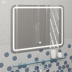 Opadiris Мебель для ванной Элеганс 80 с зеркалом подвесная белая матовая – фотография-9