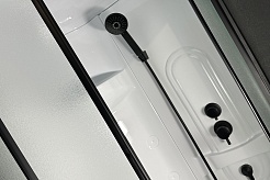 Royal Bath Душевая кабина Practic RB 90HK1-M-BL 90x90 стекло рифленое профиль черный матовый – фотография-7