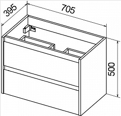 BelBagno Тумба с раковиной KRAFT 39 700 Pietra Grigio – фотография-2