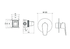 Aquatek Смеситель для душа и ванны Бетта AQ1166CR хром – фотография-2