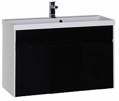 Aquanet Мебель для ванной "Латина 100" черная (181090) – фотография-6