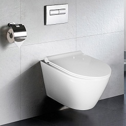 Azario Унитаз подвесной Nova AZ-2217 безободковый белый – фотография-2