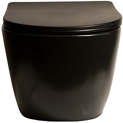 SantiLine Унитаз подвесной SL-5018MB черный матовый – фотография-3