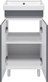 Misty Тумба под раковину Майна 50 графит/белая – фотография-3