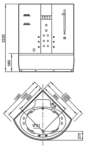 Eago Душевой бокс DA325 F8 – фотография-6