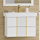 Brevita Мебель для ванной Vega 80 подвесная белая/золото – картинка-18