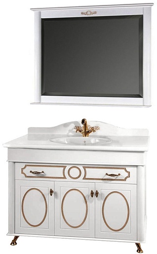 Водолей Мебель для ванной "Изабель 120" F-1 белая – фото-1