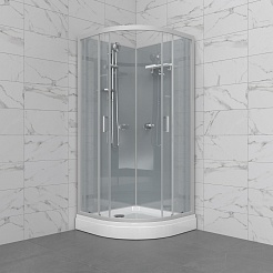 Triton Душевая кабина Прайм-Сатин-Вельвет 90x90 А без крыши – фотография-4