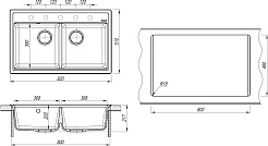 Florentina Мойка кухонная Липси 820 песочная – фотография-4