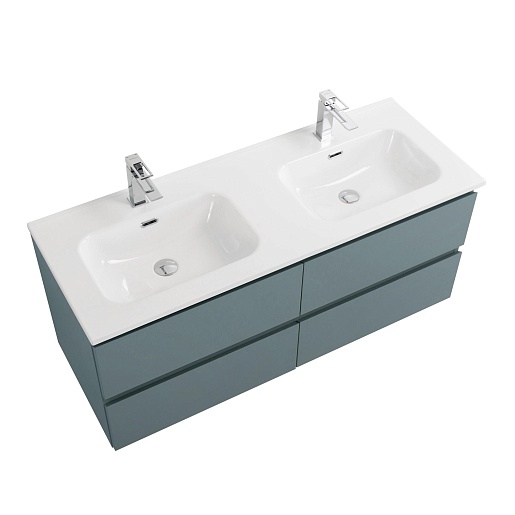 BelBagno Тумба с раковиной Kraft 120-2 подвесная Голубой матовый – картинка-5