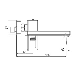 Gappo Смеситель для вынны G17-3 G3217-3 золотой сатин – фотография-2