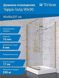 Triton Душевой уголок Вента-Голд 90/90 Щ0000076255 – фотография-7