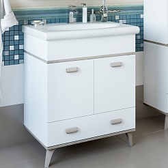 Sanflor Мебель для ванной Бруно 70 белый, орегон – фотография-3