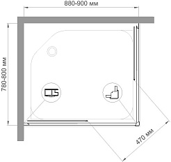 Royal Bath Душевой уголок HPD-C-CH 90х80х185 – фотография-4