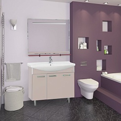 Misty Тумба с раковиной Джулия 105 прямая Beidge – фотография-5