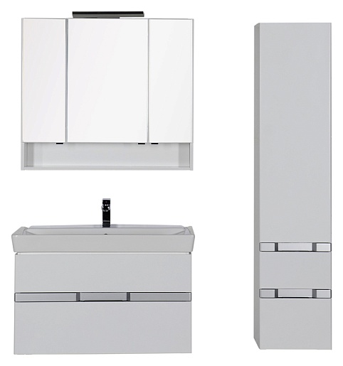 Aquanet Мебель для ванной "Виго 100" белая – картинка-5