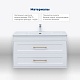 Aquanet Мебель для ванной Бостон New 100 Flat подвесная с золотыми белый сатин – картинка-57