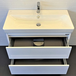 Comforty Мебель для ванной Дублин 90 подвесная белая – фотография-8