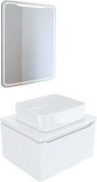 Mixline Мебель для ванной Виктория 60 подвесная белая софт – фотография-1