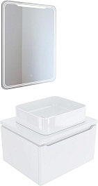 Mixline Мебель для ванной Виктория 60 подвесная белая софт – фотография-1