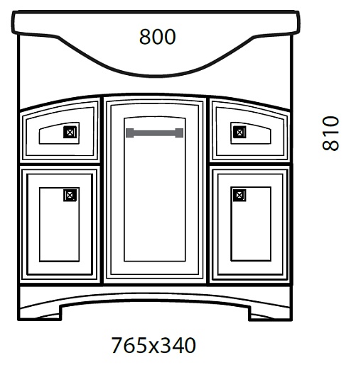 Aqualife Design Мебель для ванной "Честер 80"  – фотография-4