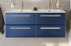 Cezares Тумба с раковиной Eco Cer-N 120 с 4 ящиками sapfiro CZR-8095-120-2 ручки серые – фотография-1