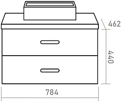 Brevita Тумба под раковину Krona 80 белая – фотография-7