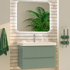 Brevita Мебель для ванной Victory 80 подвесная зеленая – фотография-1