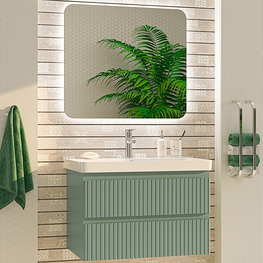 Brevita Мебель для ванной Victory 80 подвесная зеленая – фото-1