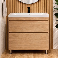 Vivon Тумба с раковиной Atwood 90 напольная дерево – фотография-1