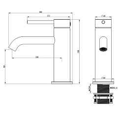 Oliveeka Смеситель для раковины Y OL-88139017-BG золотой матовый – фотография-3