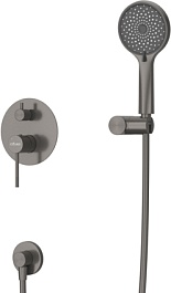Cezares Душевая система RELAX-DSET-GM оружейная сталь – фотография-1