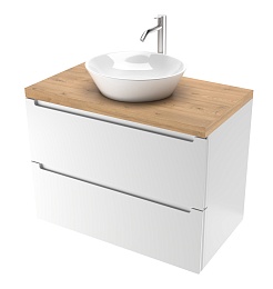 Зов Тумба под раковину Дион 60 подвесная под столешницу матовая белая – фотография-1