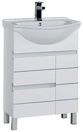 Aquanet Тумба под раковину Доминика 55 белая – фотография-1