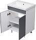 Misty Тумба с раковиной Майна 60 графит/белая – фотография-13