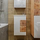 Бриклаер Мебель для ванной Форест 40 подвесная белый/дуб золотой – картинка-22