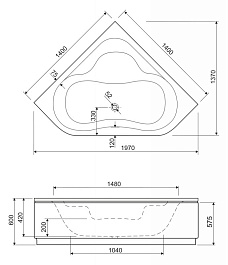 Cezares Экран для ванны PLITVICE-140-SCR – фотография-3