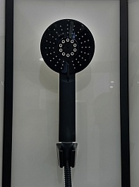 Royal Bath Душевая кабина FATO RB 90HK-TG-BL 90x90 стекло прозрачное профиль черный матовый – фотография-4