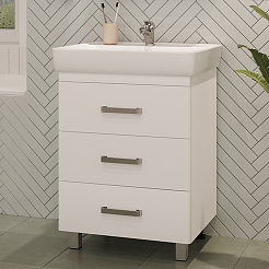 Misty Тумба под раковину Гармония 60 белая – фотография-2