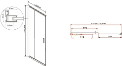 Vincea Душевой уголок Garda 120x100 VSS-1G1012CGB профиль черный стекло тонированное – фотография-5