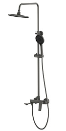 Tokito Душевая система RAIN вороненая сталь TOK-RAI-1017GM – фотография-1
