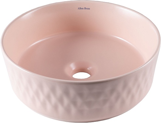 Allen Brau Мебельная накладная раковина Fantasy Romb 36 4.11033.SM розовый – фотография-6