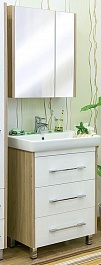 Sanflor Мебель для ванной Ларго 70 L Q 70 вяз швейцарский, белая – фотография-1