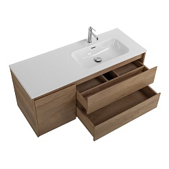 BelBagno Тумба под раковину Kraft 120 R подвесная Rovere Nebrasca Nature – фотография-12