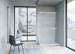 Vincea Душевой уголок Slim Soft 120x100 VSR-1SS1012CL профиль хром стекло прозрачное – фотография-3
