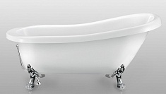 Magliezza Акриловая ванна на лапах Alba (155,5x72,5) ножки хром 