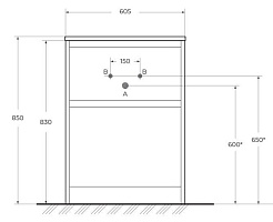 BelBagno Тумба под раковину Kraft 39 60 напольная Bianco Opaco – фотография-12