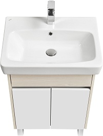 Акватон Тумба под раковину Верди Pro 60 Н белая/ясень фабрик – фотография-2