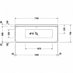 Duravit Акриловая ванна "P3 Comforts 700373000000000" L 170х70 – фотография-4